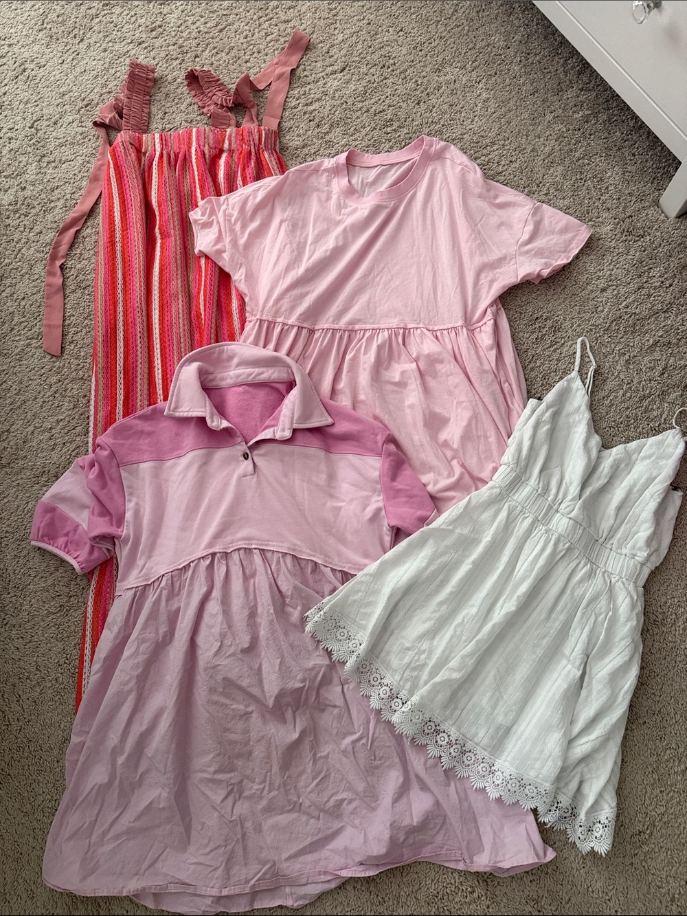 Mixed Pink and White Women's Dresses and Tops Bundle